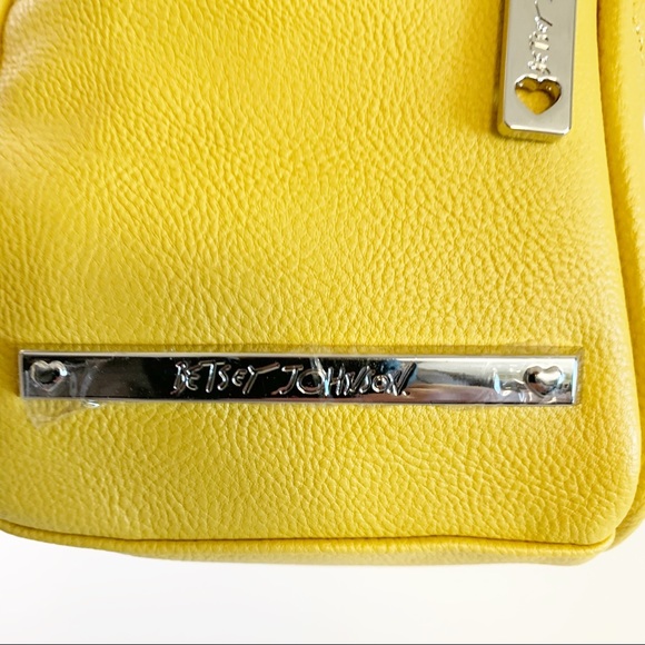 Betsey Johnson Bags Betsey Johnson Yellow Quilted Backpack With Bow